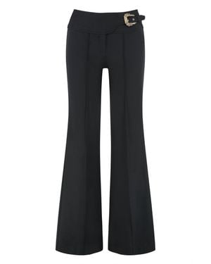 Versace Jeans Couture High-Waist Wide-Leg Pants - Black