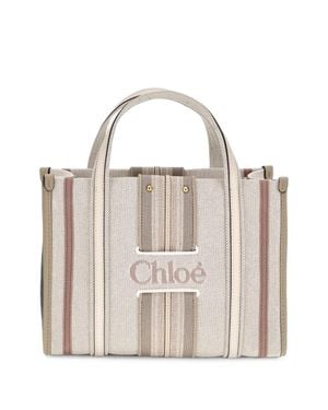 Chloé Woody Loop Shoulder Bag - Natural
