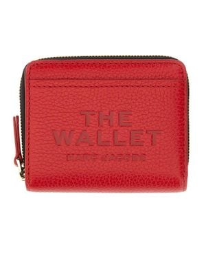 Marc Jacobs Wallet The Compact Mini Leather Cow & Purses - Red