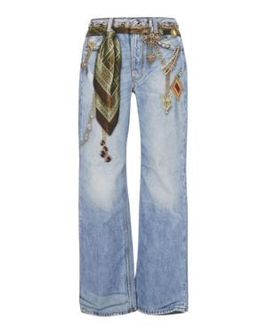 Acne Studios Five-Pocket Regular-Fit Straight-Leg Jeans With Bleached Effect - Blue