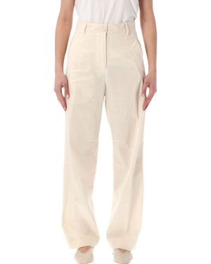 Dries Van Noten High-Waist Cotton Pants - Natural