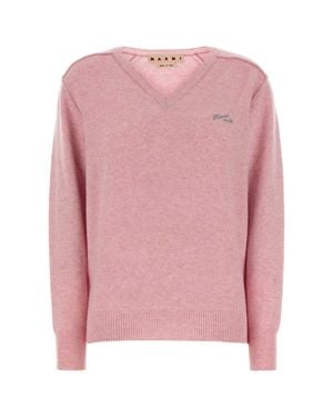 Marni V Neck Sweater - Pink