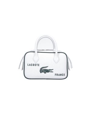 Lacoste 100% Leather Crossbody Bag - White