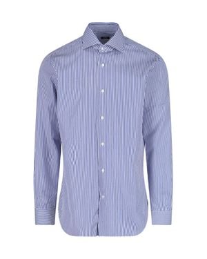 Barba Napoli Cotton Shirt For - Blue