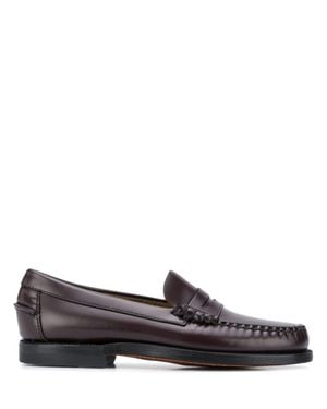 Sebago Classic Dan Moccasin Stitching Leather Loafers - Gray