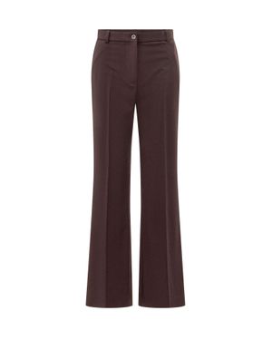 Pinko Tapered Pants With Paint-Effect Fluid Finish - Purple