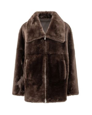 Blancha Straight Merino Jacket - Brown