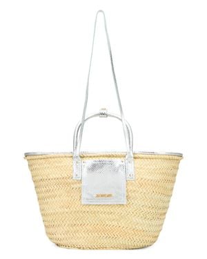 Jacquemus Le Panier Raffia Tote Bag With Rope Handles - Yellow