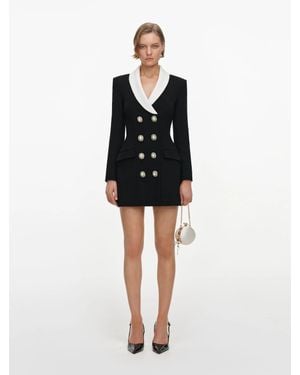 Self-Portrait Tailored Blazer Dress - Black