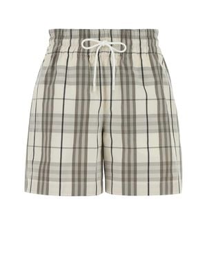 Burberry Embroidered Poplin Shorts - Multicolor