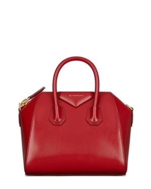 Givenchy 19 X 26 X 13 Cm Calf Leather Satchel With Adjustable Strap - Red