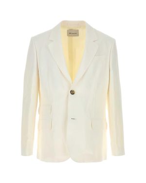 Ami Paris Notched Lapel Jacket - White