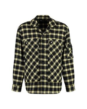 Versace Button-Down Checked Shirt Jacket - Black