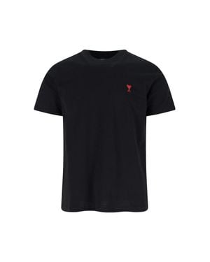 Ami Paris Logo T-Shirt For Fall 2025 - Black