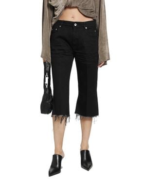 Rick Owens Bolan Cutoff Jeans - Black