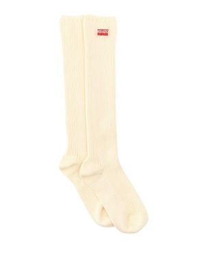 KENZO High Socks With Logo Patch - White