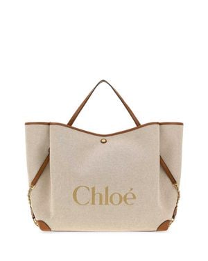 Chloé Clover Canvas Shopping Handbag - Multicolor