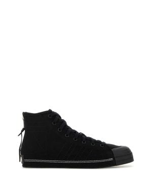 Y-3 Canvas Nizza Hi Sneakers - Black