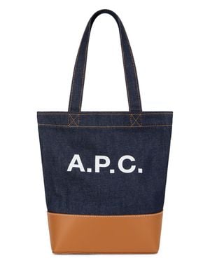 A.P.C. Tote Bag With Logo - Blue