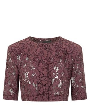 Pinko Lace-Inspired Blazer - Purple