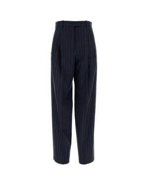 Givenchy Embroidered Wool Blend Pant - Blue