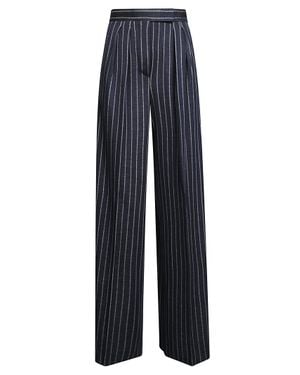 Max Mara Chalk-Stripe Straight-Leg Pants - Blue