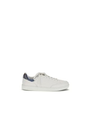 Burberry Style Low-Top Sneaker - White