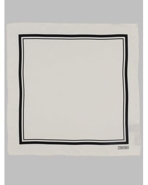 Tom Ford Mini Silk Handkerchief, 40 X 40 Cm - White