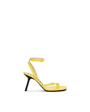 Loewe Luxury Petal Stiletto Sandal In Lambskin For - Yellow