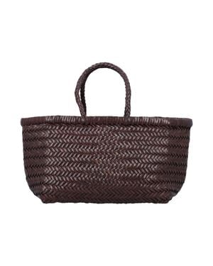 Dragon Diffusion Buff Leather Tote Bag For - Brown