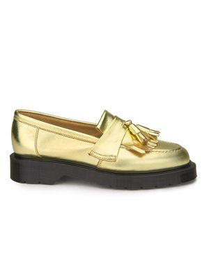 YMC Women's Solovair Leather Tassel Loafers - Metallic