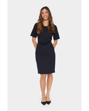 Saint Tropez Gennysz Short Sleeve Mini Dress - Blue