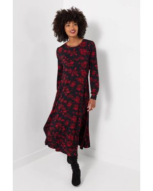 Joe Browns Rosie Printed Jersey Dress - Purple