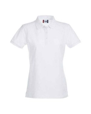 Clique Premium Stretch Polo Shirt - White