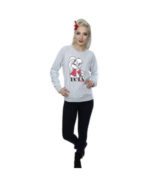 Looney Tunes Classic Lola Bunny Heather Sweatshirt - White