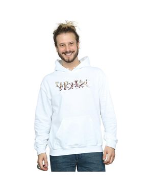 Looney Tunes Wile E Coyote Colour Code Hoodie - White