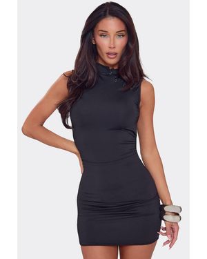EGO Sleeveless Open Back Mini Dress - Blue