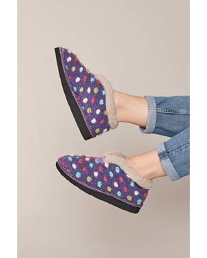 Moshulu 'Bo' Short Spotty Bootie Slippers - Purple
