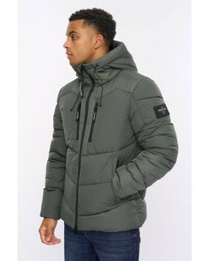Crosshatch Lorden Puffer Jacket - Grey