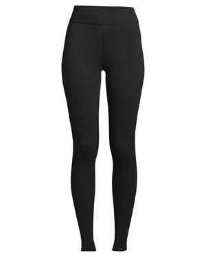 Lands' End Plus Serious Sweats Fleece-Lined Leggings - Black