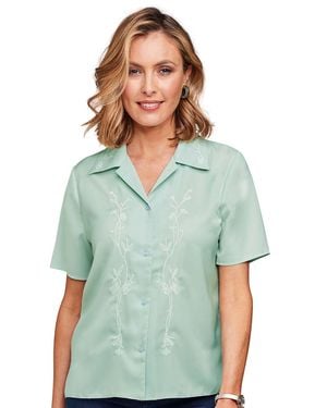 Chums Embroidered Blouse - Green