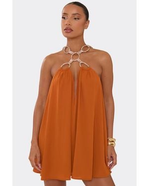 EGO Sleeveless Mini Dress - Brown