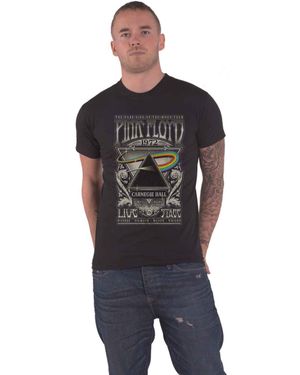 Pink Floyd Carnegie Hall Poster Band Logo T-Shirt - Black