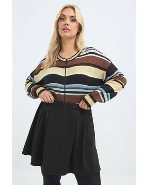 Yours Pleated Mini Skirt - Black