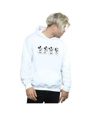 Disney Mickey Mouse Four Emotions Hoodie - White