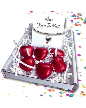 Aye Do Gifts Personalised Mum You'Re The Best Bracelet Gift Hamper - Red