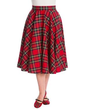 Banned Retro Party Swing Skirt - Red