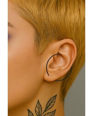 Otis Jaxon London Single Round Sterling Ear Cuff Earring - Natural