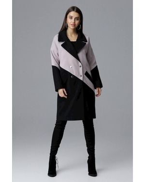 Love Lace Everyday Viscose Collared Coat - Grey