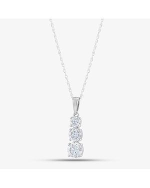 T.H.Baker 9Ct 1.00Ct Diamond Necklace Lgp35531-100 (Wg) - White